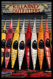 Killarney Outfitters fleet of expedition Kayaks - best on the Bay