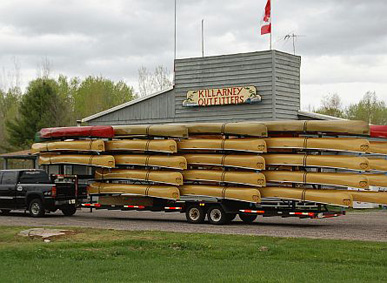 Killarney Outfitters rents Souris River ulta-lite kevlar canoes